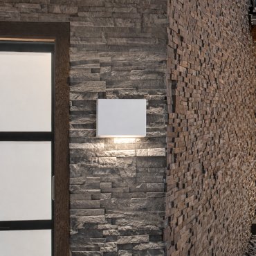 Nova Luce Tick - buiten wandverlichting - 11,5 x 9 x 3 cm - 4W LED incl. - IP54 - zandwit
