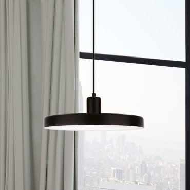 Nova Luce Chioto - hanglamp - Ø 36 x 120 cm - zwart