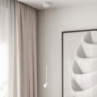 Nova Luce Ola - hanglamp - Ø 8 x 145 cm - 4W LED incl. - zandwit