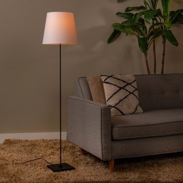 Lucide Pendio - vloerlamp - 150 cm - zwart
