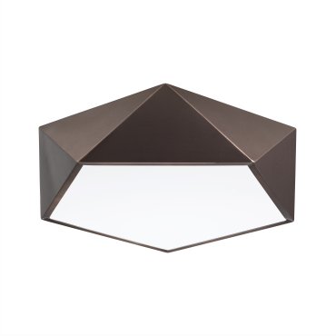Nova Luce Darius - plafondverlichting - 40 x 40 x 10 cm - koffie bruin en mat wit
