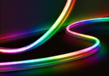 Century Italia Magic - 0,8 cm breed - 500cm lengte - 230V - dimbaar met afstandsbediening - 4,8W LED per meter - 60 LEDs per meter - IP67 - RGB