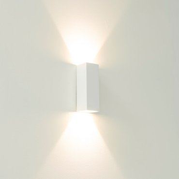 Artdelight Vegas - wandlamp - 5 x 5 x 15 cm - 2 x 1,5W LED incl. - IP65 - wit