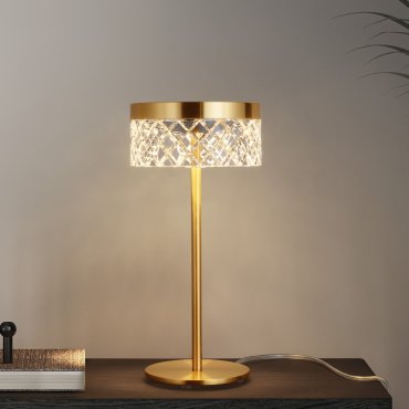 Nova Luce Bion - tafellamp - Ø 14,8 x 30 cm- 6W LED incl. - messing goud