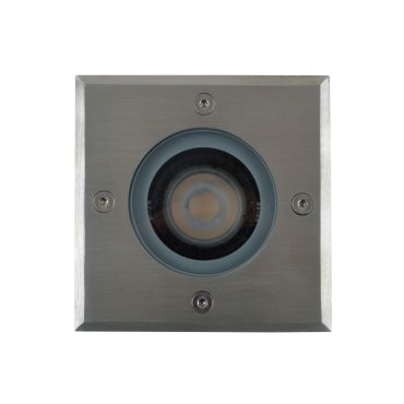 Lichtkoning Hades - vierkante grondspot voor buiten - 110 x 110 mm, Ø100 mm inbouw - IP67 - mat chroom