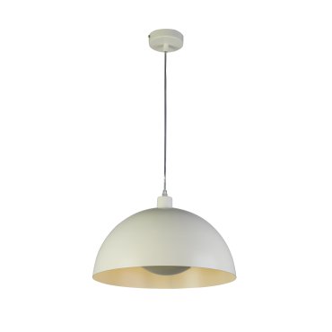 Searchlight Mars - hanglamp - Ø 40 x 150 cm - mat crème en crème