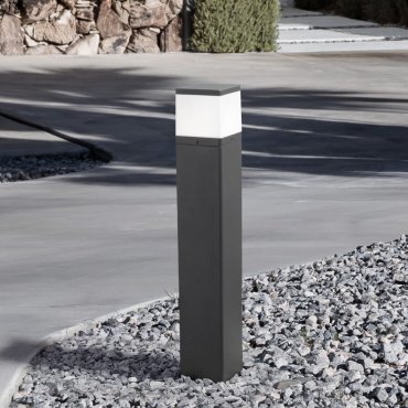 Nova Luce Ferron - tuinpaal - 13 x 80 x 13 cm - IP65 - donker grijs