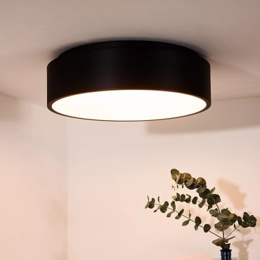 Lucide Talowe - plafondverlichting - Ø 45 x 13 cm - 30W dimbare LED incl. - zwart