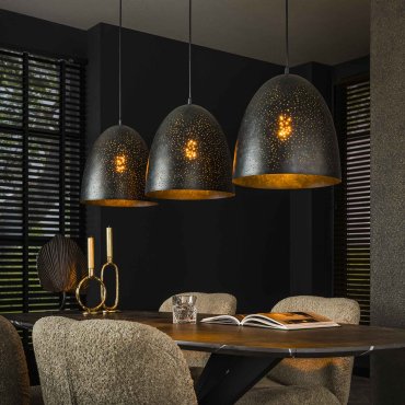 Vico Kosmos - hanglamp - 125 x 30 x 150 cm - houtskool