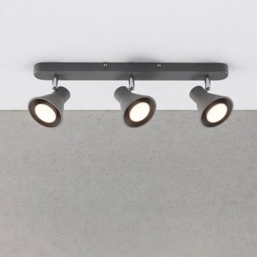 Nordlux Eik 9 - opbouwspot 3L - 45 x 8,6 cm - grijs