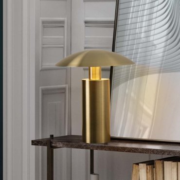 Nova Luce Karpos - tafellamp - Ø 20 x 22,5 cm - 5W LED incl. - messing goud