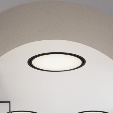 Nova Luce Perfect Profile Trimless - inbouwspot - Ø 840 mm, 830 mm inbouwmaat - 80W dimbare LED incl. - 3000K - zwart