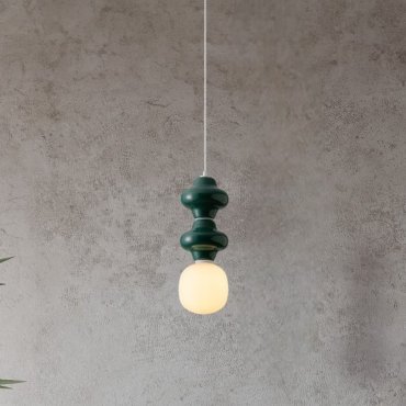 Nova Luce Clio - hanglamp - Ø 18 x 215 cm - jaspis, wit en opaalglas