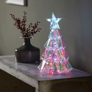 Konstsmide Diamond x-mas tree - tafellamp - 24 x 24 x 30 cm - multicolor