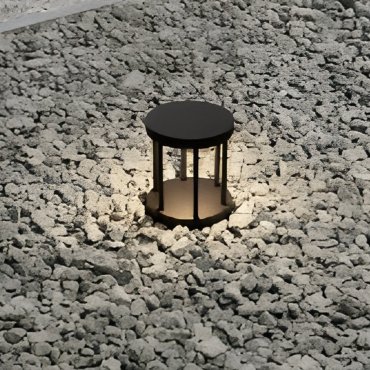 Nova Luce Nereus - tuinpaal - Ø 16 x 20 cm - 8W LED incl. - IP65 - donker antraciet