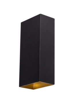 ETH David - wandlamp - 11,7 x 7,7 x 24,3 cm - zwart en goud