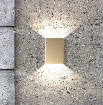 Nordlux Fold - buiten wandverlichting - 15 x 4,5 x 21 cm - 2 x 5W LED inc. - IP54 - messing