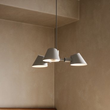 Design for the People Stay 3-Spot - hanglamp - Ø 60 x 319,4 cm - grijs