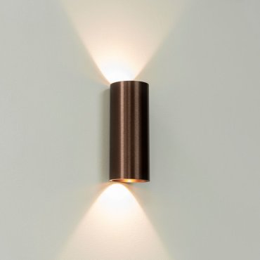 Artdelight Brody2 - wandverlichting - 7,2 x 7,2 x 18 cm - 2 x 4W dimbare LED incl. - IP54 - brons geborsteld