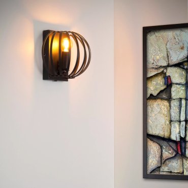 Lucide Manuela - wandverlichting - 20,5 x 14 x 17 cm - zwart