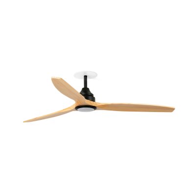Faro Alo L - plafondventilator met licht en inbouwrozet - Ø 152 cm - mat zwart en den
