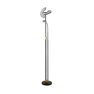 Searchlight Gio - staanlamp - 210 cm - 32W + 4,5W LED incl. - mat zwart en wit