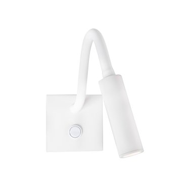 Nova Luce Madison - wandlamp met schakelaar - 8 x 8 x 32 cm - 3W LED incl. - wit