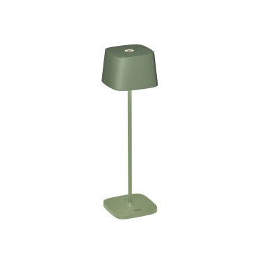 Konstsmide Capri - buiten tafellamp - 10 x 10 x 36 cm - 2,2W dim to warm LED incl. - oplaadbaar - IP54 - groen