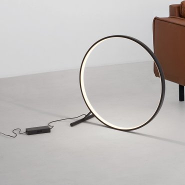 Nova Luce Hola - vloerlamp - Ø 80 x 80 cm - 46W LED incl. - zandzwart