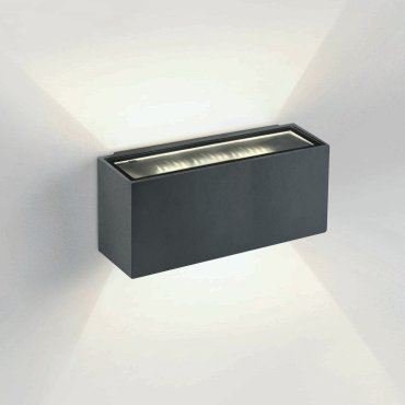 ONE Light Outdoor Wall Up &amp; Down Lights - buiten wandverlichting - 18 x 7 x 6,5 cm - 2 x 6W LED incl. - IP54 - antraciet