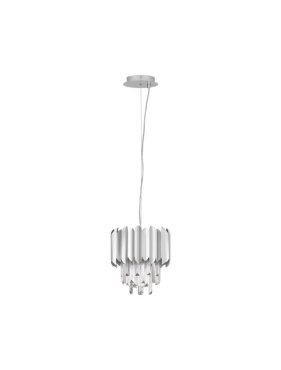 Nova Luce Magnolia - hanglamp - Ø 25 x 120 cm - chroom