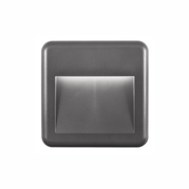 Nova Luce Pulsar - buiten wandverlichting - 14 x 3 x 14 cm - 4W LED incl. - IP54 - donkergrijs