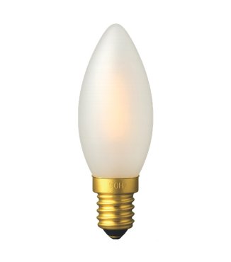 Daylight Italia Satin LED Lamp - Ø 3,5 x 9,7 cm - E14 - 4,5W dimbaar - 2700K - satijn wit