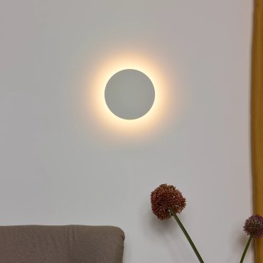 Lucide Eklyps Led - wandverlichting -  Ø 15 x 3 cm - 6W LED incl. - Wit