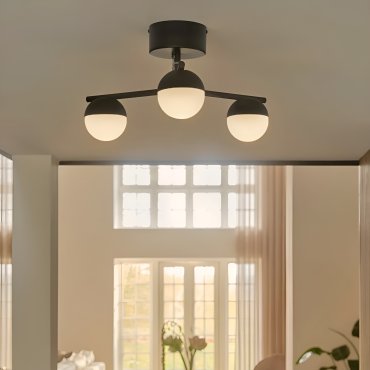 Nordlux Contina - plafondlamp 3L - 48,5 x 25,3 cm - zwart