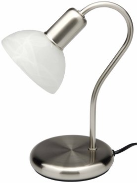 Brilliant Pearl - tafellamp - 25 cm - satijn chroom