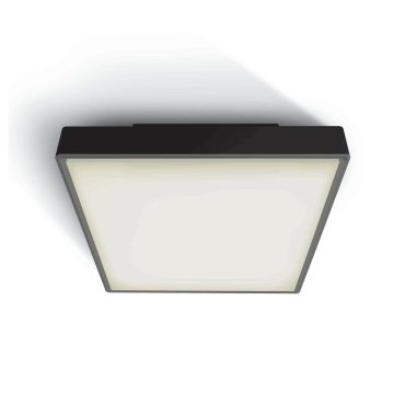 ONE Light E27 Plafo Outdoor Square - buiten plafondverlichting - 22,1 x 22,1 x 9,3 cm - IP65 - zwart