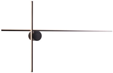 Maxlight Arne - opbouw wandlamp - 90 x 6,5 x 45 cm - 15W LED incl. - IP44 - zwart