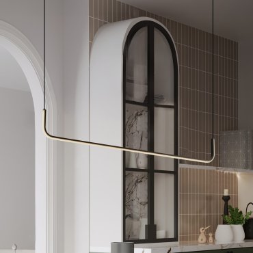 Nova Luce Strita - hanglamp -  101 x 150 x 7 cm - 20W LED incl. - zandzwart