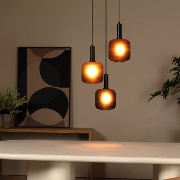 Lucide Eloise - hanglamp - Ø 40 x 150 cm - zwart