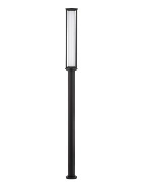 Nova Luce Solstice - tuinpaal - Ø 16 x 220 cm - 16W LED incl. - IP65 - donker antraciet