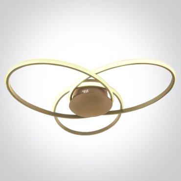 ONE Light Decorative - plafondverlichting - 65 x 8,2 cm - 60W dimbare LED incl. - champagne