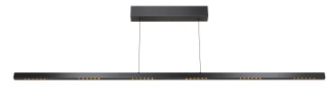 ETH Sem - hanglamp - 150 x 2 x 150 cm - 42W dimbare LED incl. - beweging gestuurd - zwart
