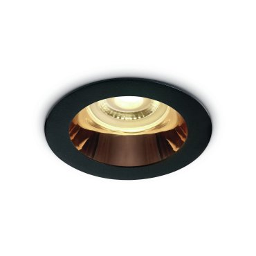ONE Light Chill Out Range - inbouwspot - Ø 79 mm, Ø 70 mm inbouwmaat - zwart en koper