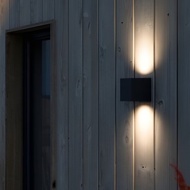 Nordlux Canto Kubi 2 - buiten wandverlichting - 8,7 x 10,6 x 10 cm - 2 x 6W LED incl. - IP44 - zwart