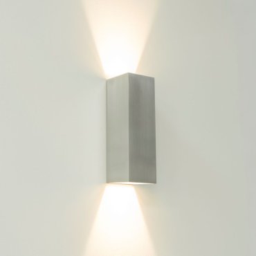 Artdelight Vegas - wandlamp - 8 x 8 x 25 cm - 2 x 4W dimbare LED incl. - IP65 - aluminium