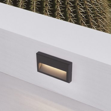 Nova Luce Rio - buiten wandverlichting - 22,7 x 12,7 x 3,5 cm - 6W LED incl. - IP65 - donker antraciet