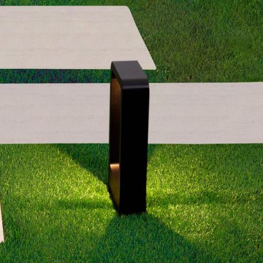 Nova Luce Minimal - tuinpaal - 16,3 x 30 x 5,7 cm - 7W LED incl. - IP65 - zandzwart