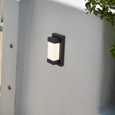 Nova Luce Leto - buiten wandverlichting - 14,5 x 29 x 10,2 cm - 18W LED incl. - IP65 - zandzwart