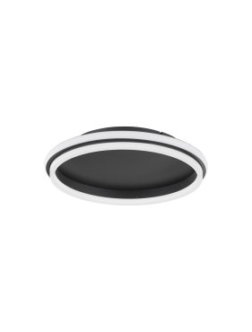 Nova Luce Willow - plafondlamp - Ø 45 x 6 cm - 38W LED incl. - zandzwart